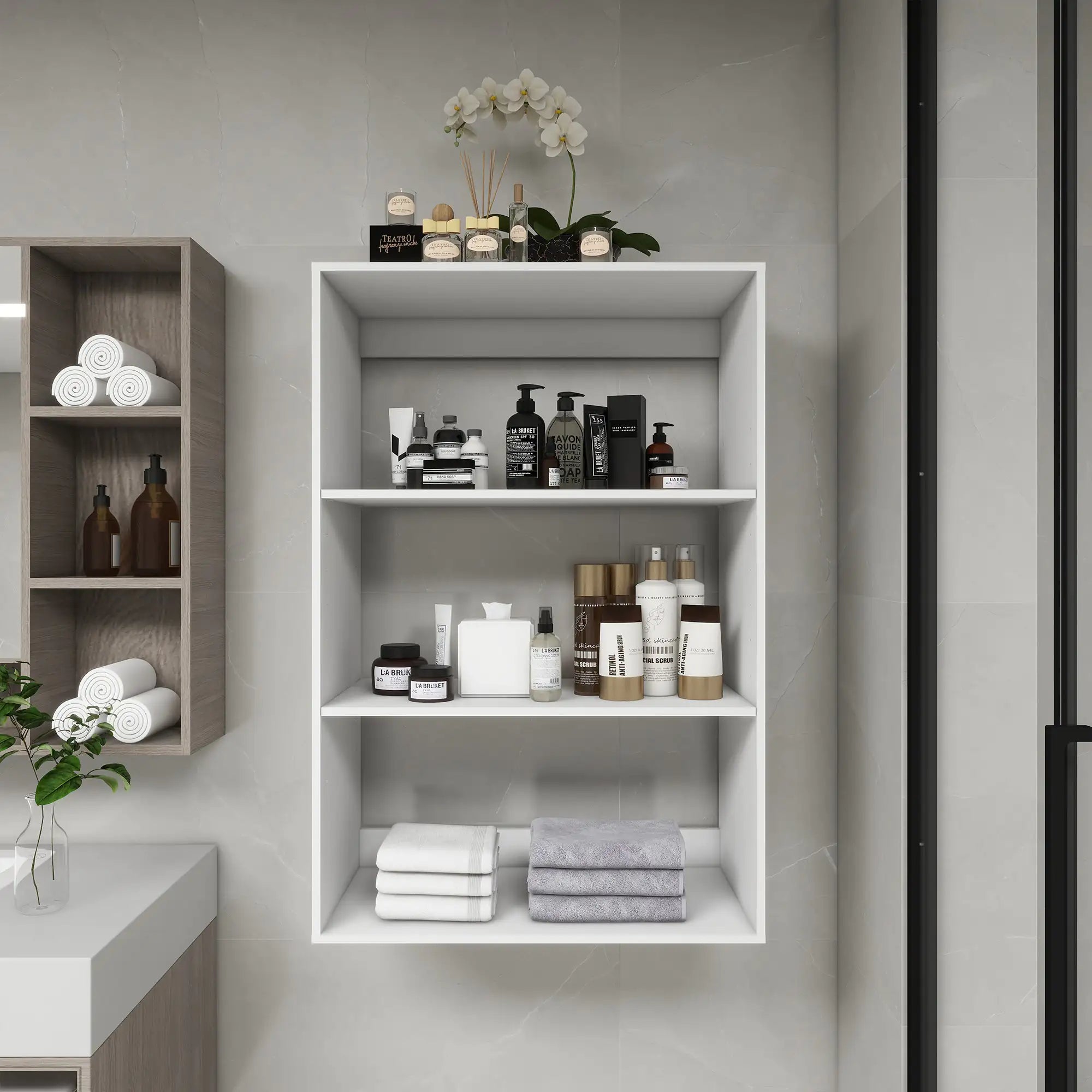B4 Bathroom colset shelves Wood Modular